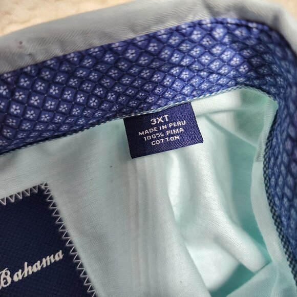 Tommy Bahama Pima Cotton Long Sleeve Shirt 3XT Blue Preppy Embroidered Logo - Picture 4 of 7